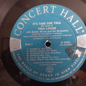 TINA LOUISE/ IT’S TIME FOR TINA/ CONCERT HALL オリジナル盤！！の画像3