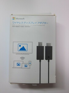 【中古品】マイクロソフト ワイヤレスディスプレイアダプター V2 【Wi-Fi不要】 ミラキャストテクノロジー 搭載デバイス対応 P3Q-00009