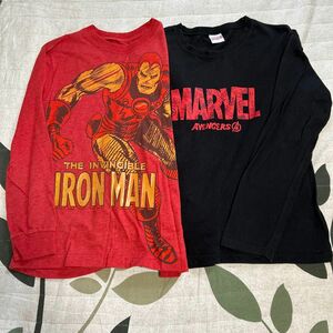 160cm 長袖Tシャツ MARVE IRON MAN 2枚セット