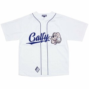 送料無料 ガルフィー LL (XL) 122036 ベースボールシャツ 白 GALFY 大型犬 ユニフォーム 原宿系 ユニセックス アウトロー 新品 刺繍 MCF