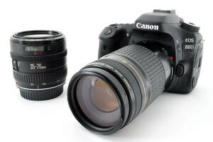 Canon/キヤノン EOS 80D デジタル一眼レフカメラ Canon EF35-70㎜1:3-5.6-4.5A、Canon EF 75-300mm F4-5.6