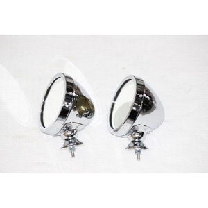  limited time sale goods new goods Rover Mini Ray yacht type racing mirror old car Chrome clear Flat lens 2 piece set 