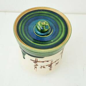織部焼 水指 水差 かめ 水甕 茶器 茶道具 煎茶道具 伝統工芸 古美術/K213の画像5