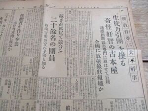 昭和11年　下野新聞　生徒万引団を操る奇怪妖智の古本屋　全国組織か　N230