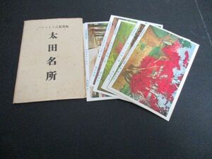 昭和初頃　ブロマイド式写真版　カラー刷　大田名所8枚　袋付　　N451