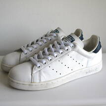 adidas STAN SMITH　アディダス スタンスミス　本革レザー　限定モデル〈 7.5インチ　25.5cm 〉ホワイト／ネイビー　美品_画像2