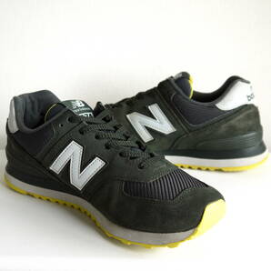 new balance ニューバランス 574 人気の定番モデル〈 9インチ 27cm 〉限定イエローソール 替えヒモ付き 美品の画像3