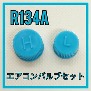 R134a用カーエアコンバルブキャップ 高圧、低圧セット 冷媒 自動車