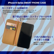 1】 iPhone14 Pro Max 手帳型 アイフォン ケース スマホカバー PVC レザー ゼブラ柄 ブルー_画像2