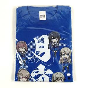 【新品・未開封】IDOLY PRIDE デフォルメイラスト Tシャツ BLUE XLサイズ [月嵐] / サニーピース アイドルプライド アイドル (#DJHUR)