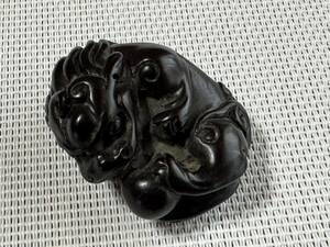 根付 無在銘『獅子 シシ しし』 画像で判断下さい NETSUKE