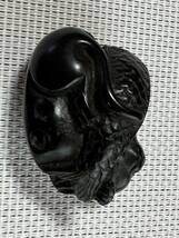 根付 無在銘『狸と鯉』 画像で判断下さい NETSUKE_画像6