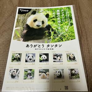 送料無料 フレーム切手「ありがとうタンタン」記念切手 神戸市立王子動物園 ジャイアントパンダ 2020