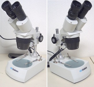 学研　GAKKEN（カートン製）双眼実体顕微鏡　美品、上下照明、木箱付き　鮮明です