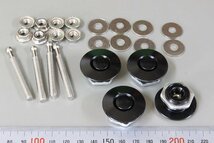 【送料無料】k2381 プッシュリリースファスナー（黒）50mm 4pcs【MOROSO ズース DZUS　クイックファスナー_画像1