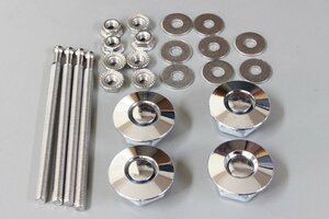 【送料無料】k2384 プッシュリリースファスナー（銀）100mm 4pcs【MOROSO ズース DZUS　クイックファスナー】