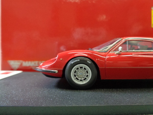 MAKE UP EIDOLON 1/43 Ferrari DINO 246 GT Type - E Campagnolo wheels 1971 Rosso Corsa - Tan color seats メイクアップ アイドロン