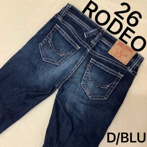 【超美品】 RODEO CROWNS 26 デニム　ダークブルー ジーンズ D/BLUE ローライズ　渋谷109 可愛い　かわいい