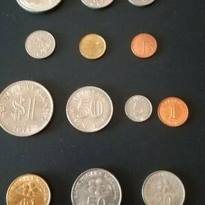 シンガポール&マレーシア 記念硬貨 16枚セット 1971年～1990年 重複なし 美品 送料185円の画像1