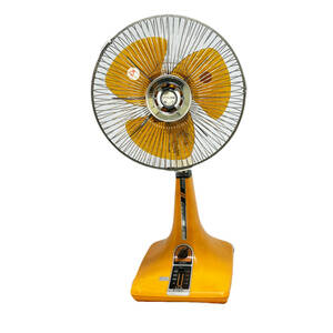  operation goods Showa Retro electric fan Hitachi H-30WH double feather orange antique collection ②