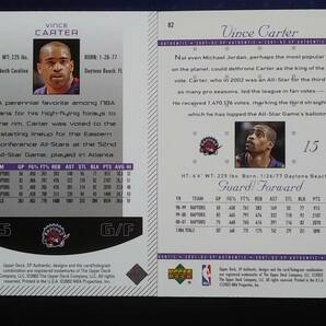 2001-02 UPPER DECK SP AUTHENTIC TORONTO RAPTORS 【VINCE CARTER】 #82 & 2002-03 SP AUTHENTIC #90の画像2