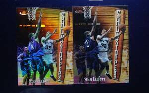 1997 topps FINEST SAN ANTONIO SPURS 【SEAN ELLIOTT】 SHOWSTOPPERS #S17 リフラクター & 通常版