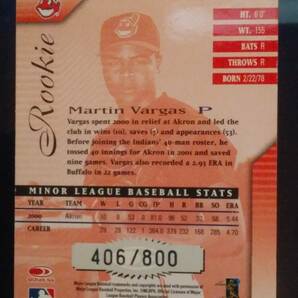 2001 DONRUSS SIGNATURE Series 【MARTIN VARGAS】 #198 ROOKIE [406/800]の画像2