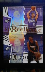 2003 UPPER DECK SPX SACRAMENTO KINGS 【MIKE BIBBY】 spXcellence [2149/3999] & MAVERICKS 【MARQUIS DANIELS】 spXrookie [2986/2999]