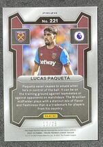 【カラーマッチ】Lucas Paqueta, West Ham United Purple Mojo Prizms /25 2023-24 PANINI PRIZM PREMIER LEAGUE SOCCER_画像2