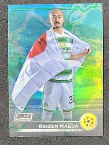 【カラーマッチ・ラスナン】Daizen Maeda Aqua/Green Electric Charge Refractor - #/225 2022-23 Topps Stadium Club Chrome UEFA Soccer