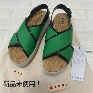 新品未使用!! MARNI マルニ サンダル ウェッジソール 保存袋付き