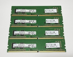 ■SAMSUNG 4GB 1Rx16 PC4-2400T M378A5244CB0-CRC デスクトップPC用メモリ DDR4 PC4-19200 4GBx4枚組 計16GB