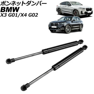 ボンネットダンパー BMW X3 G01 2017年～ ブラック ステンレス製 入数：1セット(2個) AP-4T2010