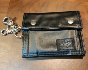 PORTER ポーター フリースタイル ウォレット 財布 ブラック 黒 三つ折財布