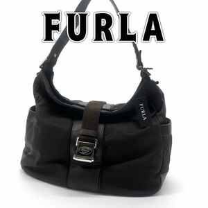 FURLA フルラ ハンドバッグ ダークブラウン ほぼ未使用品 タグ付き