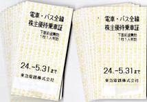 送料無料　＊東急電鉄　株主優待乗車証２５枚セット　２０２４年５月３１日まで有効　＊ヤフネコ！ネコポス送料無料＊_画像1