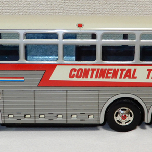 ブリキ 玩具 6輪バス SILVER EAGLE CONTINENTAL TRAILWAYS フリクション作動 外観も程度良好です! の画像6