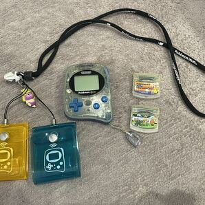 中古品動作確認済 ポケモンミニ 本体 ウパーブルー MIN-001 送230円~ ソフト2本 ポケモン そだてやさん パズルコレクション Pokemon mini の画像1