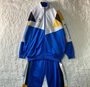 【アパレル】☆美品☆ 90s ルコックスポルティフ トラックジャケット パンツ ジャージ 上下 ブルー L メンズ 人気 おしゃれ ビンテージ