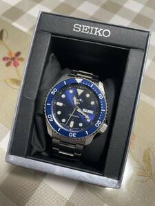 SEIKO 自動巻き 腕時計 5スポーツ メカニカル ブルー 