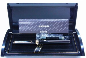 PLATINUM プラチナ☆万年筆 18K 太字 ブラック×ゴールド☆未使用保管品☆F1005226