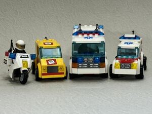 【LEGO City】 レゴシティ/7890 救急車/7902 医師専用車/7235 白バイパトロール/7731 郵便トラック