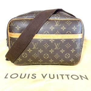 1円　良品　ルイヴィトン リポーターPM クロスボディ ショルダーバッグ M45254 モノグラム ブラウン LOUIS VUITTON Reporter PM 