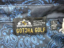 新品タグ付き◆Gotcha Golf ガッチャ ゴルフ◆L◆総柄ロゴ刺繍＆ビック文字刺繍ストレッチ半袖ポロシャツ◆㈱ビート_画像8