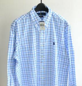 未使用 ラルフローレン コットン ストレッチ チェックシャツ size M 