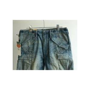 新品 ロンハーマン × RRL Denim Cargo Short デニム カーゴショーツ ビンテージ加工 size 31の画像6