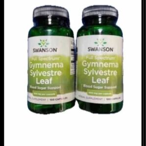 ご飯やチョコ等の糖質対策に！スワンソン期限は2026年以降！一 粒にギムネマ400mg100カプセル ギムネマシルベスタ×2