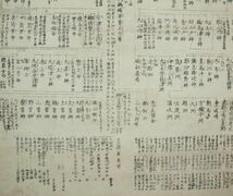 KP854 改正大日本国神代系図附社 紙本版摺 軸装 版仏 仏画 紙表装 送料350円_画像5