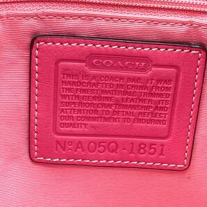 １円〜 ◇格安スタート◇ COACH コーチ ハーフムーン ハンドバッグ ワンショルダーバッグ キャンバス レザー 大容量 肩掛けの画像9