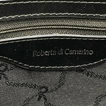 １円〜 ◇美品 格安スタート◇ Roberta de Camerino PVC レザー ハンドバッグ トートバッグ 腕掛け グレー ベルト金具 ビジネス_画像9